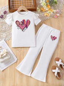 Zomer Voorraad 3 4 5 6 7 8 Jaar Oude Peuter Pak Broek Kinderen Dragen Groothandel Kinderen Meisjes Kleding Mode Kleding Voor Meisjes Set - Product Image 2