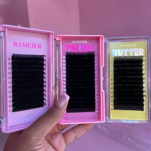 Échantillons Gratuits <span class=keywords><strong>Volume</strong></span> Lashes Russian Easy Fan Blooming Lashes Extensions de <span class=keywords><strong>Cils</strong></span> - Product Image 1