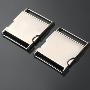 Hebilla de cinturón metálica con marco de caja de 48 mm, de aleación plateada y negra, para abrigos, vestidos y accesorios DIY - Product Image 1