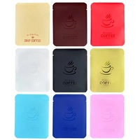 Sachet d'emballage pour café filtre, pochette extérieure en film couleur personnalisée, sac en plastique haute durabilité pour café et thé