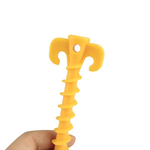 Estacas para Tienda de Campañ<span class=keywords><strong>a</strong></span> Personalizables al por Mayor, Estacas de Plástico con Rosca de Cuerno de Oveja, Resistentes al Viento, para Exteriores, para Playa - Product Image 5