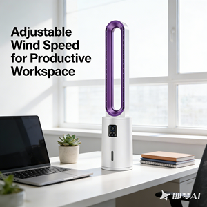 Ventilador de Torre sin Aspas de 21 Pulgadas, Purificador de Aire, 70W, Alta Velocidad, Silencioso, Eficiente Energéticamente, Control Remoto, Seguro para Bebés y Mascotas - Product Image 3