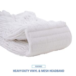 24 Onzas Cabezal de Mopa Premium de Rayón Saddleback para Boardwalk BWK524R-Blanco (12/Caja) - Product Image 6