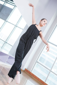Vino rojo <span class=keywords><strong>Ballet</strong></span> danza Unitard <span class=keywords><strong>calentamiento</strong></span> peso suelto tirantes baile monos conjunto de una pieza bailarina Yoga disfraz - Product Image 6