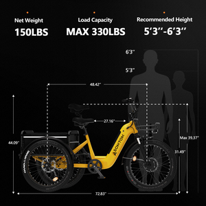 Trung Quốc Cung Cấp Cá Voi-24 3.0 Vận Chuyển Hàng Hóa Điện Ba Bánh 3-Bánh Xe Chất Béo Xe Đạp 48V 500W Giữa Ổ Đĩa 15AH Pin Hợp Kim Nhôm 7 Tốc Độ - Product Image 3