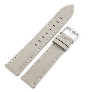 Classico Crazy Horse Luce <span class=keywords><strong>Grigio</strong></span> Due Pezzi di Stile OEM In <span class=keywords><strong>Pelle</strong></span> <span class=keywords><strong>Cinturino</strong></span> di Vigilanza - Product Image 1