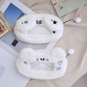 Estuche Escolar de Peluche con Diseño de Gato, Personalizado, Súper Suave, Relleno de Algodón PP, Unisex para Adolescentes - Product Image 1