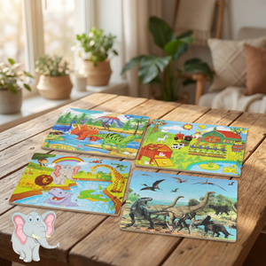 <span class=keywords><strong>Puzzle</strong></span> <span class=keywords><strong>in</strong></span> <span class=keywords><strong>Legno</strong></span> da 60 Pezzi per Bambini, Tema <span class=keywords><strong>Animali</strong></span> Cartoon e Fiabe, <span class=keywords><strong>Puzzle</strong></span> Piatto Educativo per lo Sviluppo dell'Intelligenza - Product Image 3