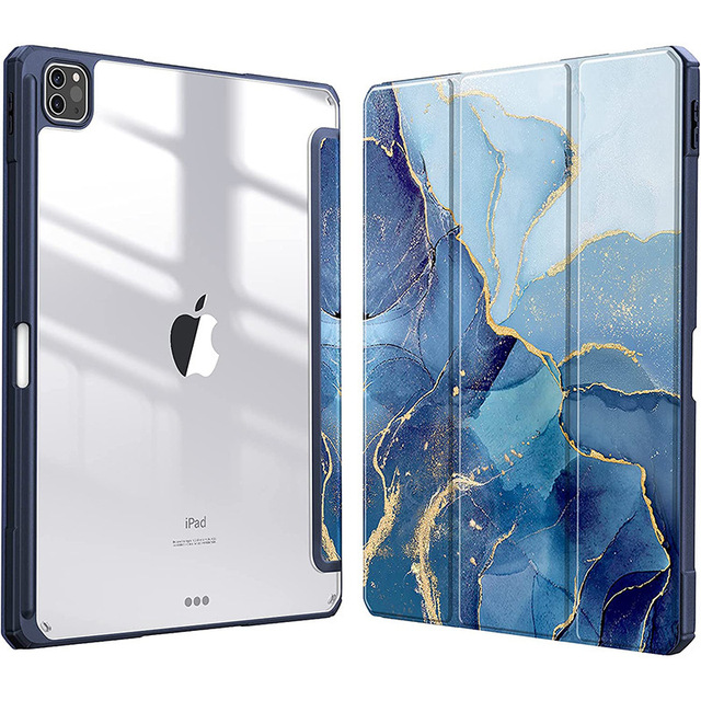 Customize Design Magnetic Tablet Case for Ipad Air 6th 2024 Air5 Air4 Transparent Back Shell Leather Cover for iPad Pro 11