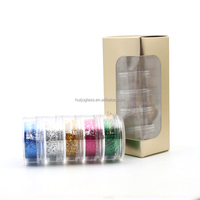 Récipient cosmétique transparent 5 grammes 5ml 10 grammes 10 ml Transparent 2 couches 3 couches 5 couches pot en plastique empilable pour paillettes