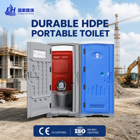 Toilettes portables robustes en HDPE, couleurs personnalisables, sanitaires mobiles modulaires pour chantier extérieur