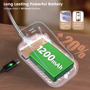 Xách Tay 5 Mức Độ Thay Đổi Độ Sáng 1800K-6000K Chăm Sóc Mắt Cuốn Sách Đèn 1200MAh Pin USB-C Linh Hoạt Clip Trên Có Thể Sạc Lại <span class=keywords><strong>LED</strong></span> Đọc Sách Ánh Sáng - Product Image 5