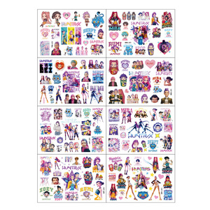 Autocollants de tatouage KPOP pour groupe de filles 'Witch Hunting', autocollants de tatouage de dessin animé pour enfants, autocollants pour fête <span class=keywords><strong>d</strong></span>'anniversaire, autocollants à transfert <span class=keywords><strong>d</strong></span>'<span class=keywords><strong>eau</strong></span> - Product Image 6