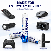 Baterai Ultra Alkaline Aaa LR03 AM-4 Baterai Primer 1.5V Alkaline Baterai Grosir Pabrik dengan CE KC