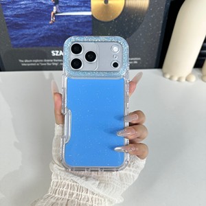 Nouvelle arrivée <span class=keywords><strong>Coque</strong></span> de téléphone antichoc en TPU+PC avec cadre de caméra couleur unie et paillettes époxy pour XIAOMI 17T PRO 5G - Product Image 2