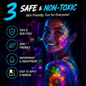 <span class=keywords><strong>Tinta</strong></span> de <span class=keywords><strong>Tatuaje</strong></span> UV Profesional de 15 ml, Pigmento Fluorescente Reactivo a la Luz Negra, Alta Saturación, Larga Duración, Fácil de Aplicar para Tatuajes - Product Image 4