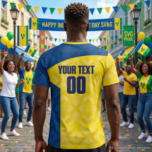 <span class=keywords><strong>Camiseta</strong></span> Deportiva Personalizada <span class=keywords><strong>de</strong></span> Baloncesto <span class=keywords><strong>de</strong></span> San Vicente y las Granadinas, Estilo Deportivo, Personalizada para el Día <span class=keywords><strong>de</strong></span> la Independencia, Camisetas para Hombre, Estilo Casual - Product Image 2