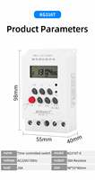 Interruptor Temporizador Digital Inteligente Programable ROEY KG316T-II 250V AC 25A con Corriente Máxima de 16A, Clasificación IP53, Material ABS