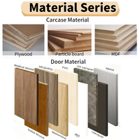 Ensemble de placards coulissants modernes SANTOPOVA avec portes en bois massif, extensible 3-en-1, armoire modulaire pour chambre à coucher, couleur et taille personnalisées