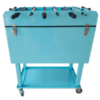 Chariot isotherme de football personnalisé 49L/65L, glacière métallique roulable avec roues pour garder au frais lors des matchs de football en extérieur