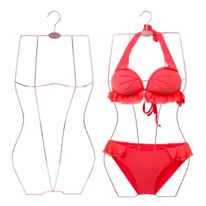 good sale rose golden Swimwear Hanger Bikinis 3D Body Shape Hangers For underwear cheap