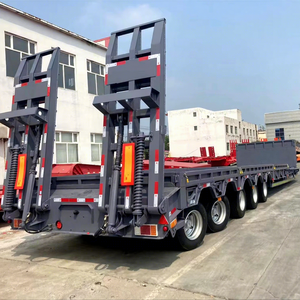 Semi-remorque surbaissée 5 essieux en acier, 60 tonnes, marque Laoli, Asie centrale, 17000 mm <span class=keywords><strong>de</strong></span> long, pour transport et construction (<span class=keywords><strong>occasion</strong></span>) - Product Image 1