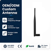 Antena WiFi de 2.4GHz para Router Inalámbrico, Interfaz Roscada, 5dBi de Alta Ganancia, Tipo Omni Rubber Duck, para Tarjeta de Red, AP, Cámara, OEM Personalizado