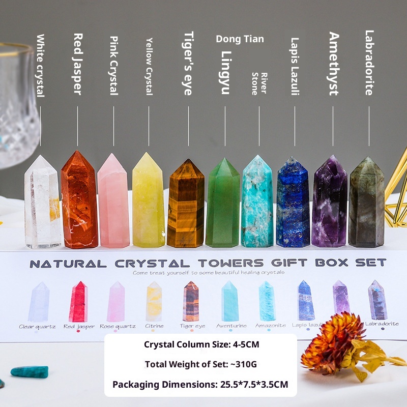 10 Pieces Crystal Wand Set Style 8