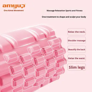 Màu Hồng sói răng rỗng cột định hình Yoga Con lăn tập thể dục cơ thể massage dính với EVA bọt cho Yoga thực hành - Product Image 4