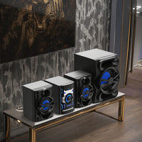 Système audio Hi-Fi grand format avec sortie RMS de 200 W, télécommande sans fil Bluetooth et égaliseur