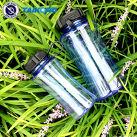 Bouteille d'eau en plastique transparente minimaliste sans BPA, anti-fuite, avec couvercle à clapet, bouteille d'eau de bureau
