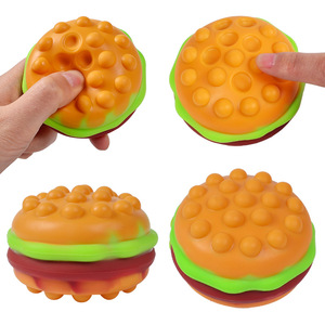Botu New Hamburger Squishy Toy Press Bubble Bola de descompresión Alivio del estrés Squishies Doll Stress Busting Kids Gift - Product Image 5
