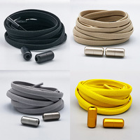 Nouveaux lacets élastiques plats KJ 2026 sans nœuds avec capsules colorées pour baskets d'enfants et d'adultes – Lacets rapides