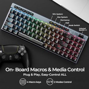Teclado Mecánico para Juegos RGB OEM ODM, 78 Teclas, Intercambiables en Caliente, con Interruptores Magnéticos Rojos, Ergonómico, con Al - Product Image 5