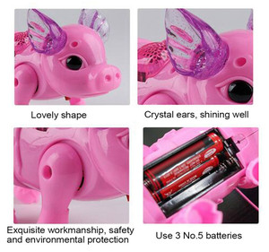 Caliente lindo música eléctrica caminar cerdo juguetes LED luz resplandor electrónico mascotas linterna juguete niños bebé niña niño juguetes educativos - Product Image 5