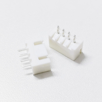 Conector XH2.54 de 4 pines macho recto para PCB, blanco, paso de 2.54mm XH para PCB