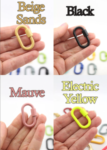 Cierres de tornillo ovalados de Plata de Ley 37x22mm Mosquetón esmaltado Cierre de bloqueo de tornillo ovalado para bricolaje - Product Image 6