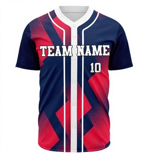 Ropa Deportiva con Logotipo Personalizable a Precio de Fábrica, Jersey de Béisbol para Adultos Sublimado en Tela 100% Poliéster, Transpirable y que Absorbe la Humedad - Product Image 1