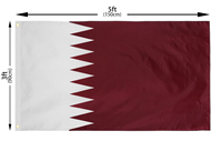 Vente en gros 3*5 pieds Polyester Fête Nationale Qatar Bannière Drapeau Qatari Drapeaux du Qatar pour l'événement