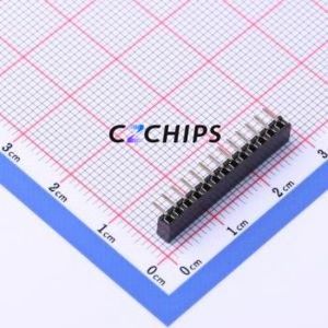 PM200-1-13-W-4.3 Pin Socket Bent Lead Through Hole,P=2mm Connector 1x13P 2mm Square Hole Right Angle Insert - Product Image 2