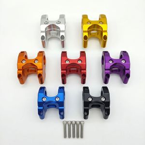 ตัวหนีบแฮนด์มอเตอร์ไซค์อะลูมิเนียม CNC สีเงิน ทอง ส้ม แดง ม่วง น้ำเงิน ดำ พร้อมสกรู - Product Image 1