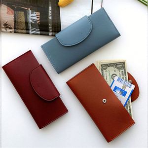 Stylish Colorful PU Leather Double-Layer Golf <b>Cash</b> <b>Wallet</b> Button Closure Custom <b>Envelope</b> Money Business Card Holder Bill Pocket - Product Image 3