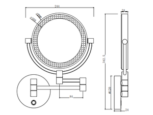 10X Wall Mounted Extensão Espelho Dupla Face Ampliação Banheiro Maquiagem Espelho - Product Image 6