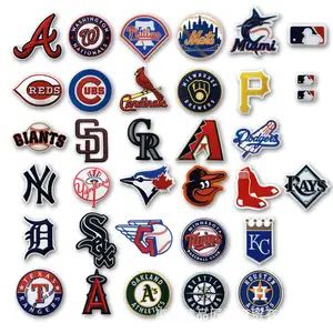 Major Baseball Sports Embroidery Team Logo Patch with Iron-On Backing