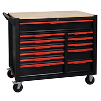 Caja de Herramientas con Ruedas, con Cerradura, Anticorrosión, para Reparación de Automóviles, Bricolaje, con Asa Cómoda, para Garaje o Taller