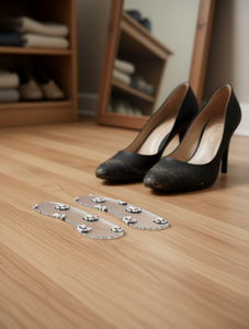 Cuscinetti trasparenti in PU per talloni da 4 mm per scarpe da donna, design piatto effetto pellicola - Product Image 2