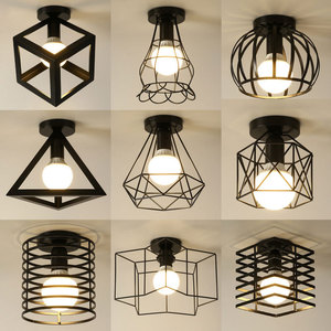 Petits plafonniers à LED Style rétro <span class=keywords><strong>Cage</strong></span> en étoile hexagonale en fer Luminaires Décoration intérieure Accessoires personnalisés Couloir - Product Image 1