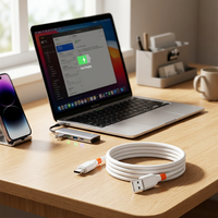 Kabel USB A ke Micro B Pengisian Cepat 2.4A 480Mbps Sinkronisasi Data TPE High Gloss 1M Kabel Charger Android OEM Grosir