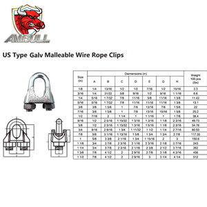 Ambull giá rẻ chất lượng cao thép carbon điện mạ kẽm din741 chúng tôi loại galv dễ uốn <span class=keywords><strong>Wire</strong></span> <span class=keywords><strong>Rope</strong></span> <span class=keywords><strong>Clip</strong></span> Metric chủ đề - Product Image 6