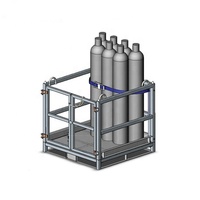 Cages de stockage personnalisées en treillis métallique empilable pour bouteilles de gaz GPL, propane, oxygène, pour chariot élévateur